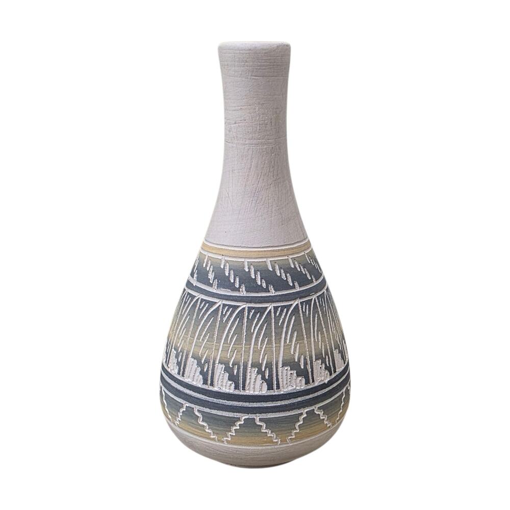 Vintage Navajo Pottery Vase Signed J. Ruiz – Southwest Native American 6.5” Tall